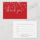 ビジネスギフト券クリスマススノーサンキュー ロイヤリティカード (正面/裏面)