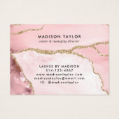 ビジネスギフト券ピンク金ゴールドグリッターエージェント (裏面)