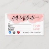 ビジネスギフト券マーケティング割引 紹介カード (正面)