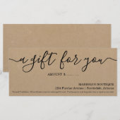 ビジネスギフト証明書クラフトの背景 (正面/裏面)