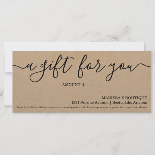 ビジネスギフト証明書クラフトの背景 (正面)