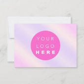ビジネスギフト証明書ソーシャルロゴパープルピンク (裏面)