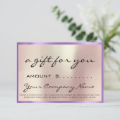 ビジネスギフト証明書パープルパールロゴ (スタンド正面)