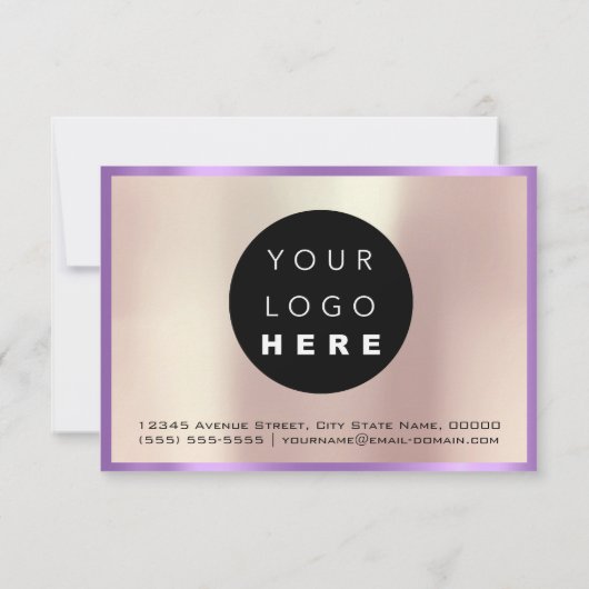 ビジネスギフト証明書パープルパールロゴ (裏面)