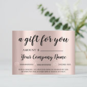 ビジネスギフト証明書体彫刻ドリップロゴ (スタンド正面)