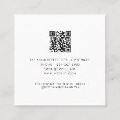 ビジネスクライアントアポイントメントカードQRコードシンプル スクエア名刺 (裏面)