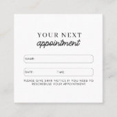 ビジネスクライアントアポイントメントカードQRコードシンプル スクエア名刺 (正面)