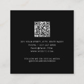 ビジネスクライアントアポイントメントカードQRコードシンプル スクエア名刺 (裏面)