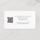 ビジネスクライアントアポイントメントカードQRコードスタイリッシュ 名刺 (裏面)