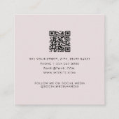 ビジネスクライアントアポイントメントカードQRコードピンク スクエア名刺 (裏面)