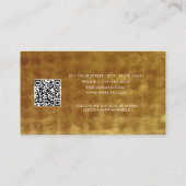 ビジネスクライアントアポイントメントカードQRコード金ゴールド 名刺 (裏面)