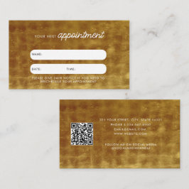 ビジネスクライアントアポイントメントカードQRコード金ゴールド 名刺