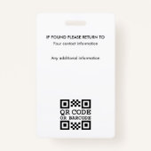 ビジネスクラシックフォトIDブルー金ゴールド バッジ (裏面)