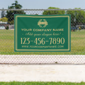 ビジネスクラシックロゴヴィンテージの署名グリーンバナー 横断幕 (インサイチュ)