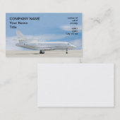 ビジネスクラスのジェット機 名刺 (正面/裏面)