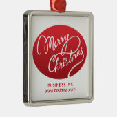 ビジネスクリスマスのモダンで渦巻形のなタイプ赤 メタルオーナメント (右)
