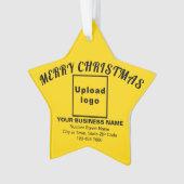 ビジネスクリスマスイエロースターアクリルオーナメント オーナメント (正面)