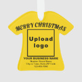 ビジネスクリスマスイエローTシャツシェイプアクリル オーナメント (裏面)