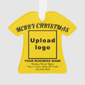 ビジネスクリスマスイエローTシャツシェイプアクリル オーナメント (正面)