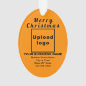 ビジネスクリスマスオレンジカラーオバルアクリル オーナメント (裏面)