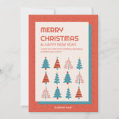 ビジネスクリスマスカンパニーフォトロゴホリデーカード 招待状 (正面)