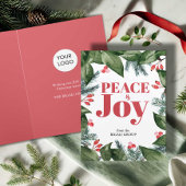 ビジネスクリスマスカード水彩植物学 シーズンカード