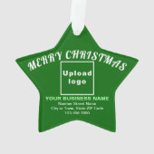 ビジネスクリスマスグリーンスターアクリルオーナメント オーナメント (裏面)