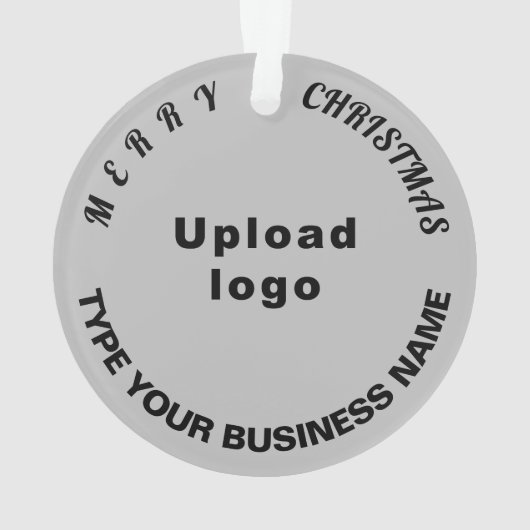 ビジネスクリスマスグレーサークルアクリルオーナメント オーナメント (裏面)