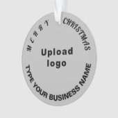 ビジネスクリスマスグレーサークルアクリルオーナメント オーナメント (正面)