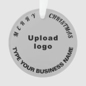 ビジネスクリスマスグレーサークルアクリルオーナメント オーナメント (正面)