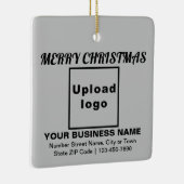 ビジネスクリスマスグレースクエアセラミックオーナメント セラミックオーナメント (右)