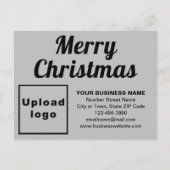 ビジネスクリスマスグレーホリデーポストカード シーズンポストカード (正面)