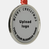 ビジネスクリスマスグレーラウンドオーナメント メタルオーナメント (右)