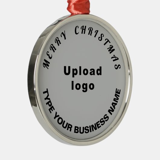 ビジネスクリスマスグレーラウンドオーナメント メタルオーナメント (右)