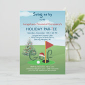 ビジネスクリスマスゴルフテーマパーティーパー・ティー 招待状 (スタンド正面)