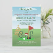 ビジネスクリスマスゴルフテーマパーティーパー・ティー 招待状 (スタンド正面)