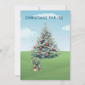 ビジネスクリスマスゴルフテーマパーティーパー・ティー 招待状 (裏面)