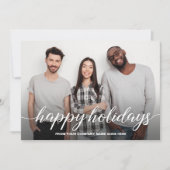 ビジネスクリスマスチーム写真ハッピーホリデー シーズンカード (正面)