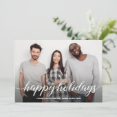 ビジネスクリスマスチーム写真ハッピーホリデー シーズンカード (スタンド正面)