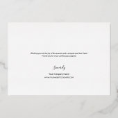 ビジネスクリスマスチーム写真ハッピーホリデー 箔シーズンカード (裏面)