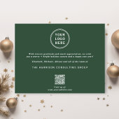 ビジネスクリスマスツリーのロゴQRコード企業の シーズンカード