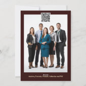 ビジネスクリスマスツリー金ゴールド赤い青の写真qr シーズンカード (裏面)