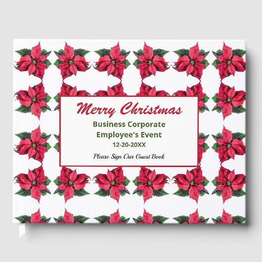 ビジネスクリスマスハッピーホリデーカスタムズ ゲストブック (正面)