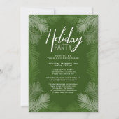 ビジネスクリスマスパーティー素朴ブランチホリデー 招待状 (正面)