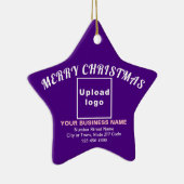 ビジネスクリスマスパープルスターセラミックオーナメント セラミックオーナメント (右)