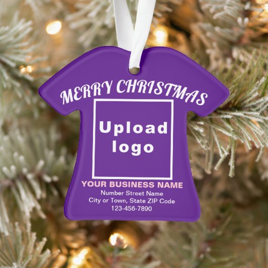 ビジネスクリスマスパープルTシャツシェイプアクリル オーナメント (ツリー)