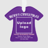ビジネスクリスマスパープルTシャツシェイプアクリル オーナメント (正面)