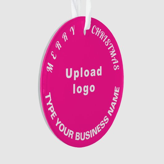 ビジネスクリスマスピンクサークルアクリルオーナメント オーナメント (正面)