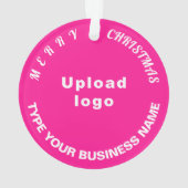 ビジネスクリスマスピンクサークルアクリルオーナメント オーナメント (裏面)
