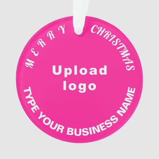 ビジネスクリスマスピンクサークルアクリルオーナメント オーナメント (正面)